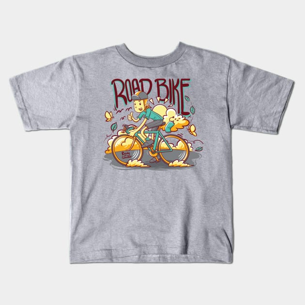 ROAD BIKE Kids T-Shirt by bangqhodir